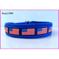 Halfcheck blauw Amerikaanse vlag 